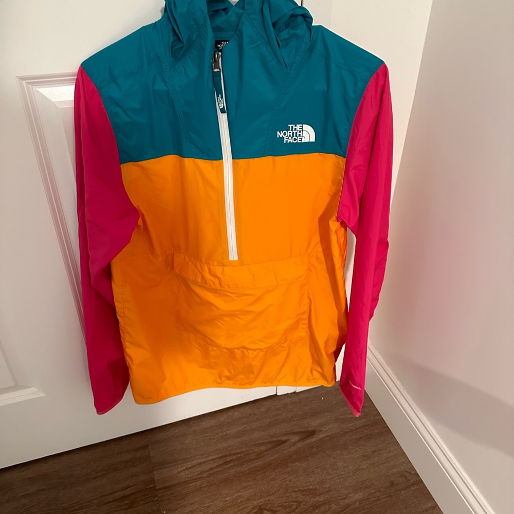 North face kids multi color windbreaker